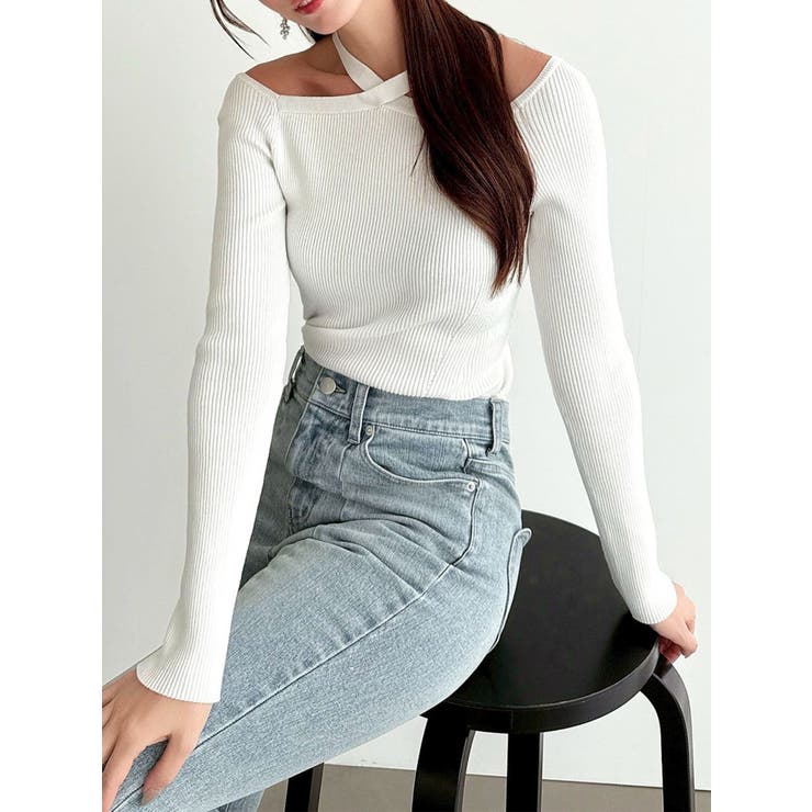 フロントクロスリブニットプルオーバー | RESEXXY | 詳細画像1 