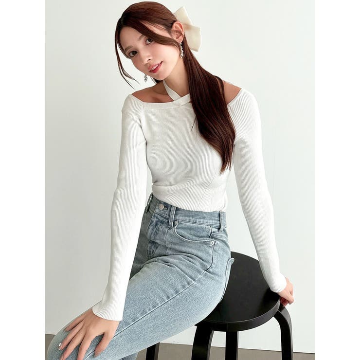 フロントクロスリブニットプルオーバー | RESEXXY | 詳細画像10 