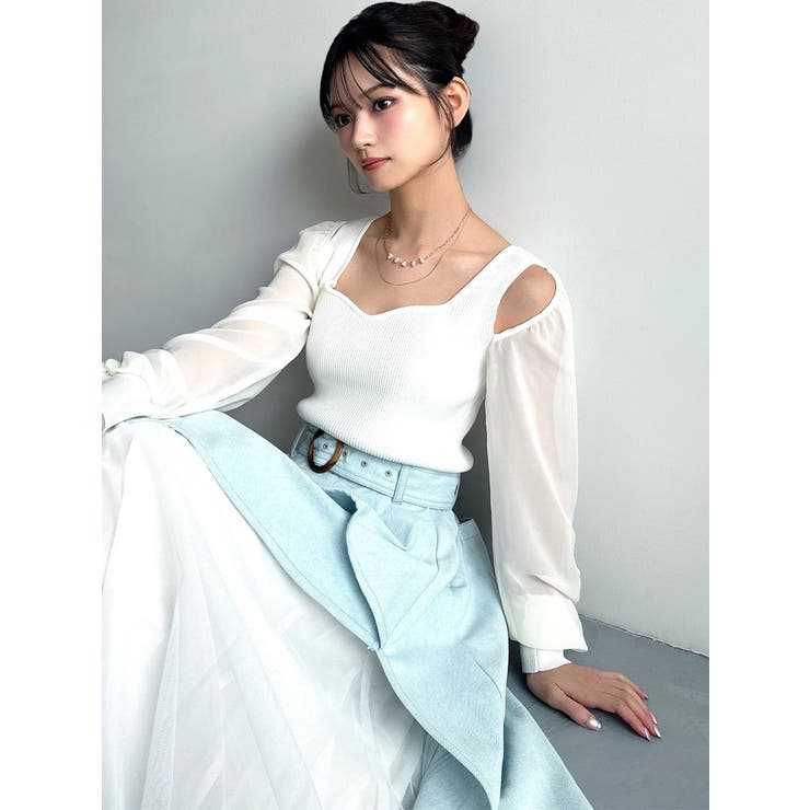 シアースリーブニットプルオーバー | RESEXXY | 詳細画像2 