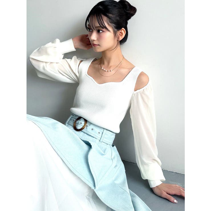 シアースリーブニットプルオーバー | RESEXXY | 詳細画像3 