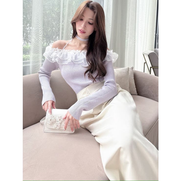 シアーコンビオフショルニットトップス | RESEXXY | 詳細画像13 