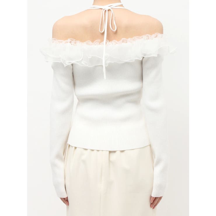 シアーコンビオフショルニットトップス[品番：MKSW0068799]｜RESEXXY