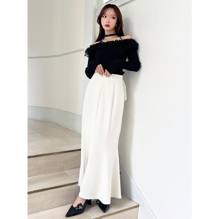 シアーコンビオフショルニットトップス | RESEXXY | 詳細画像9 