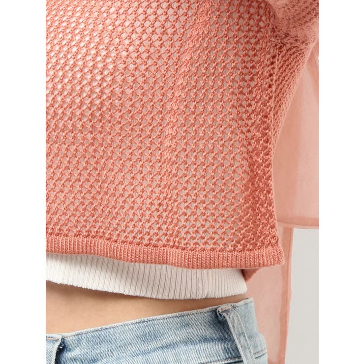 透かし編みクロップドニットトップス | RESEXXY | 詳細画像26 