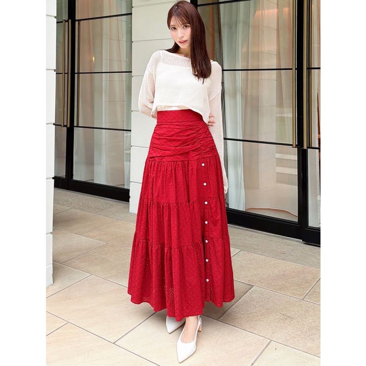 透かし編みクロップドニットトップス | RESEXXY | 詳細画像6 