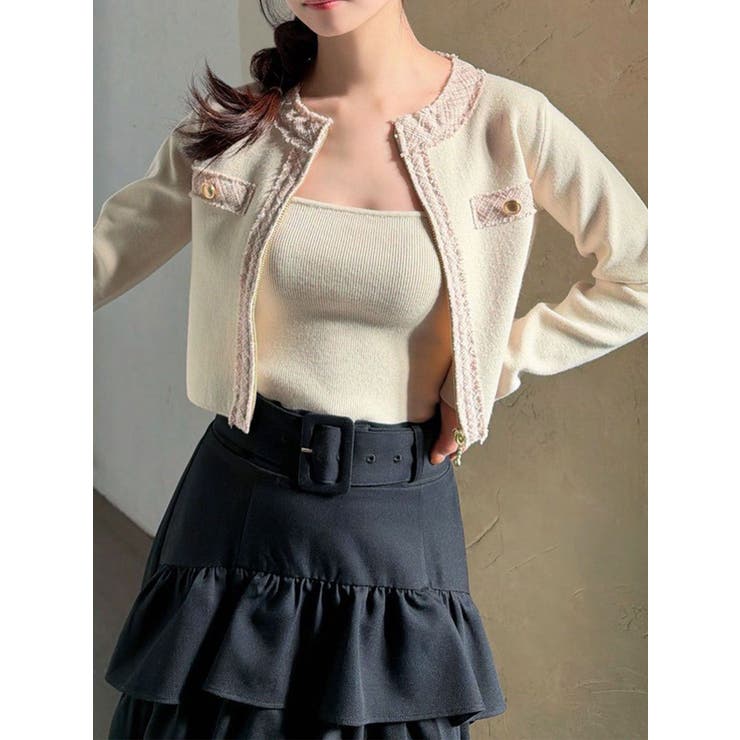 ベージュ | ツイードデザインアンサンブル | RESEXXY