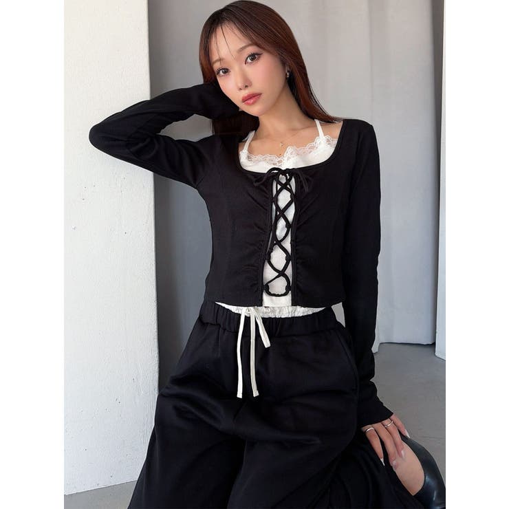 レースアップリブトップス | RESEXXY | 詳細画像4 