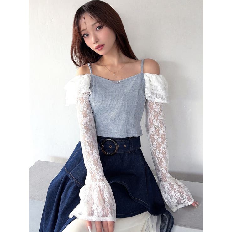 スリーブレースリブカットトップス | RESEXXY | 詳細画像11 