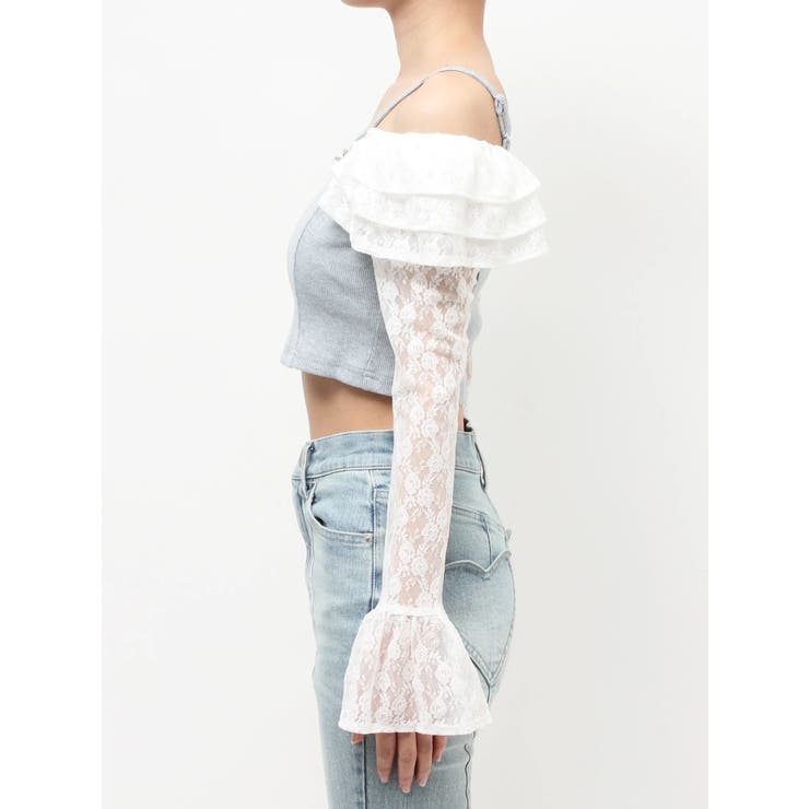 スリーブレースリブカットトップス | RESEXXY | 詳細画像16 