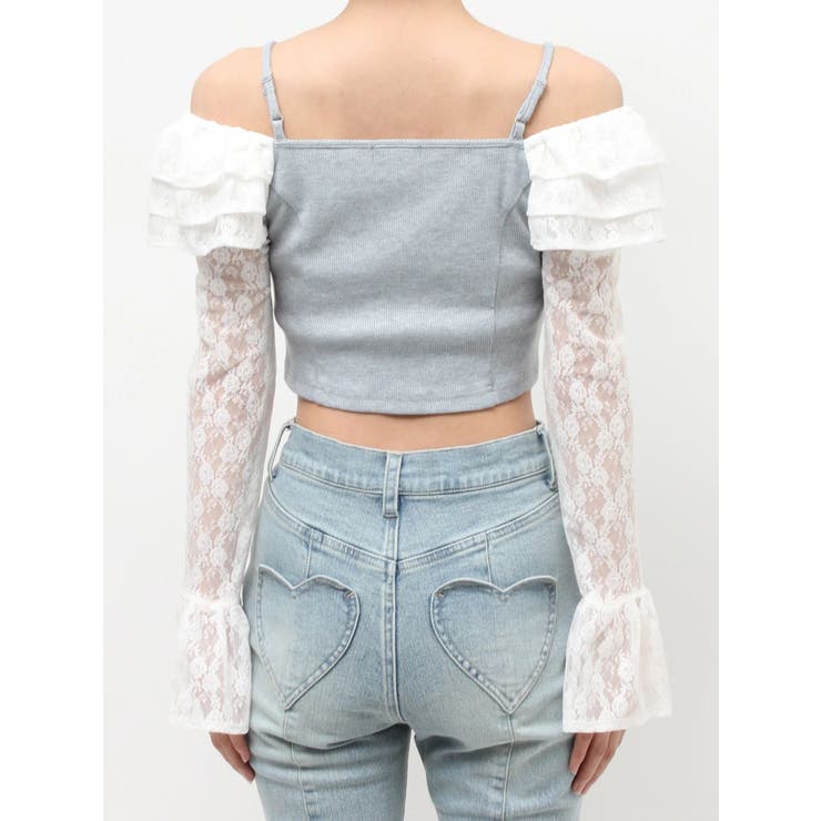 スリーブレースリブカットトップス | RESEXXY | 詳細画像17 