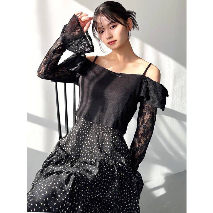 スリーブレースリブカットトップス | RESEXXY | 詳細画像5 