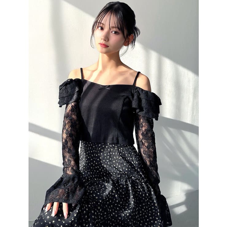 スリーブレースリブカットトップス | RESEXXY | 詳細画像6 