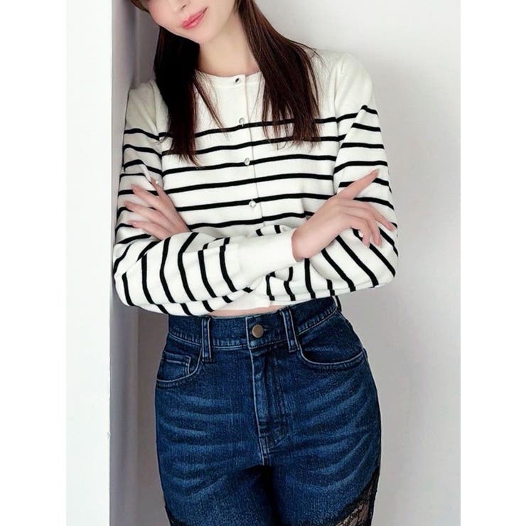 クルーネックニットカーディガン | RESEXXY | 詳細画像1 