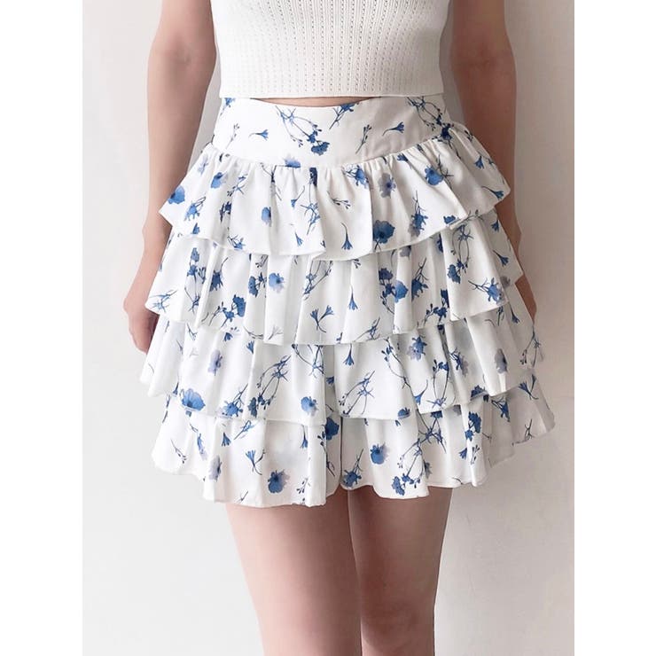 ホワイト | 【memorif.】フラワーフリルショートパンツ【セットアップ着用可能】 | RESEXXY