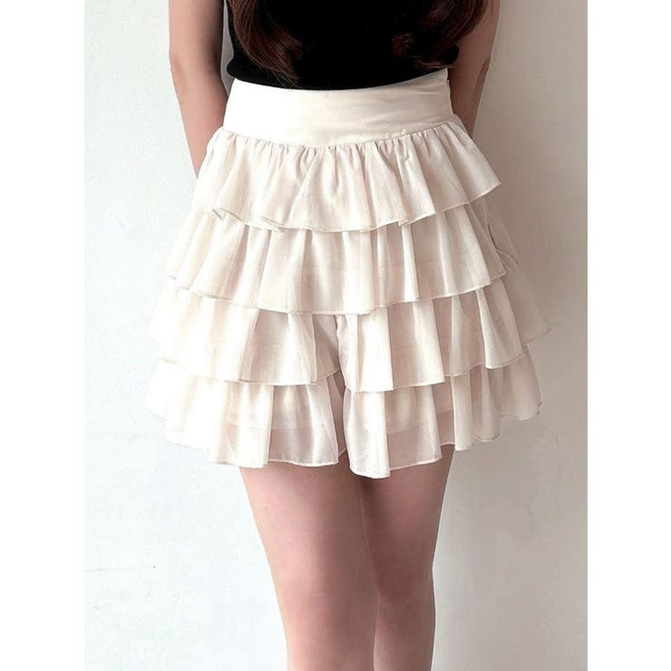 アイボリー | フリルショートパンツ【セットアップ着用可能】 | RESEXXY