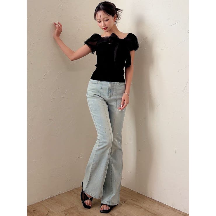 ラインストーンデニムパンツ | RESEXXY | 詳細画像23 