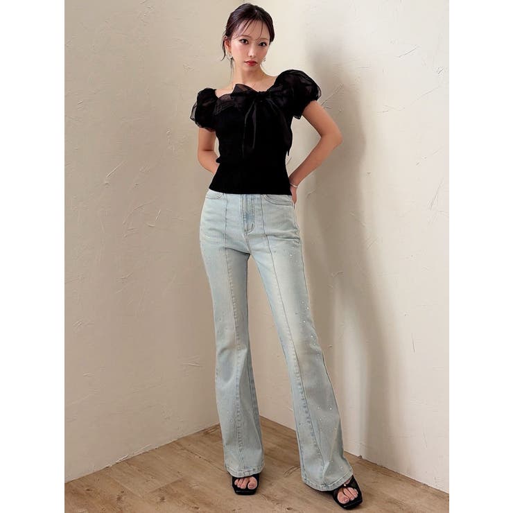 ラインストーンデニムパンツ | RESEXXY | 詳細画像24 