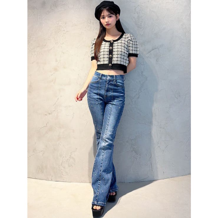 ラインストーンデニムパンツ | RESEXXY | 詳細画像7 