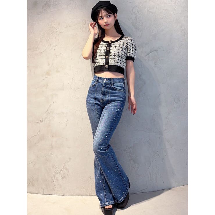 ラインストーンデニムパンツ | RESEXXY | 詳細画像8 