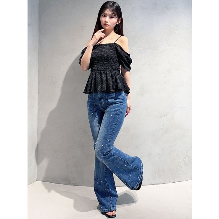 ラインストーンデニムパンツ | RESEXXY | 詳細画像9 