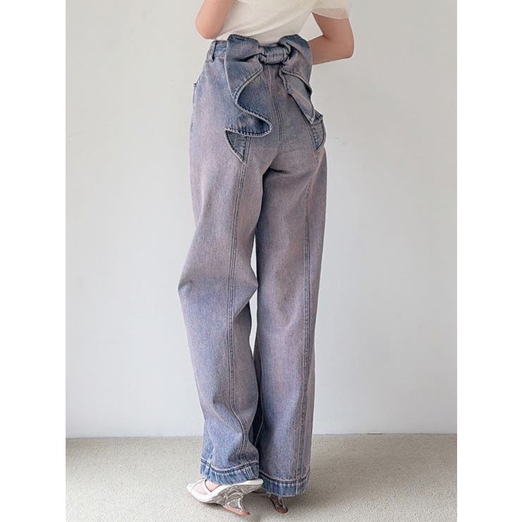 バックリボンデニムパンツ | RESEXXY | 詳細画像1 