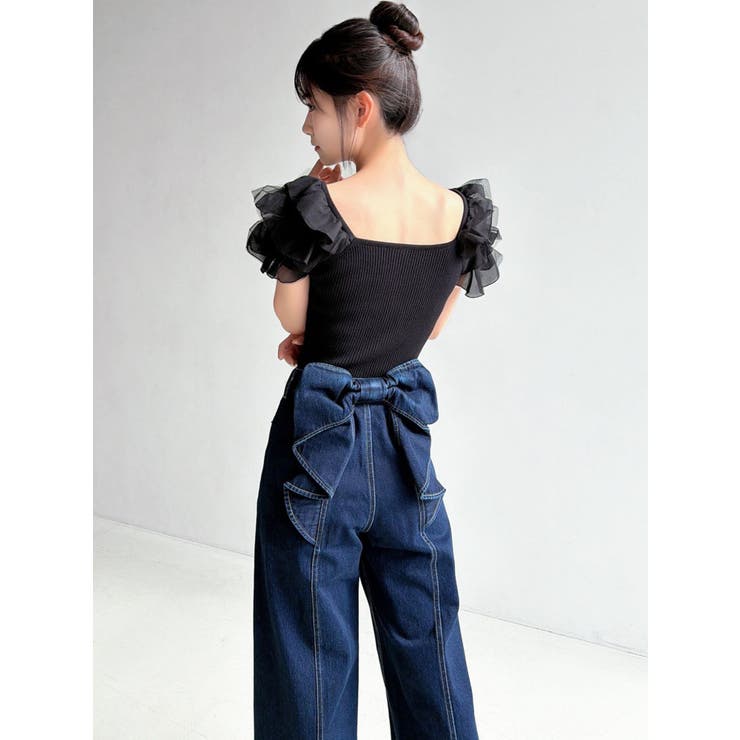 バックリボンデニムパンツ | RESEXXY | 詳細画像8 