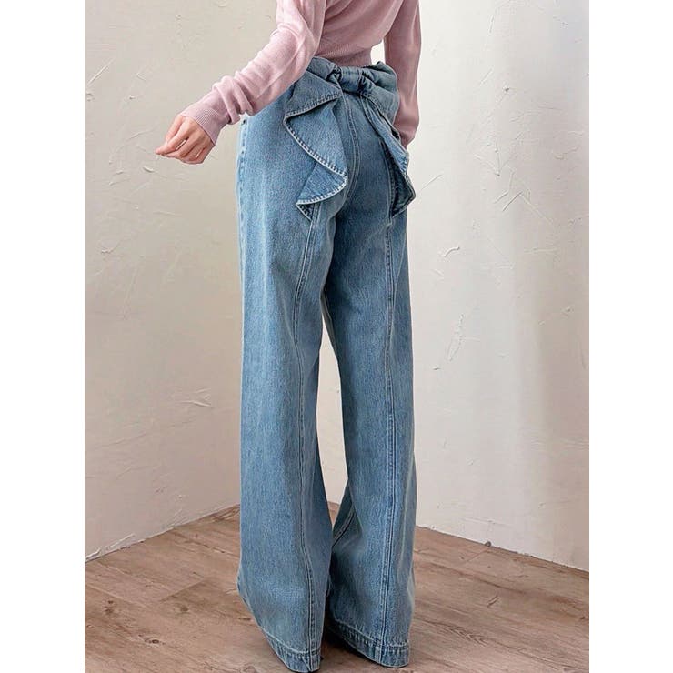 アイスブルー | バックリボンデニムパンツ | RESEXXY