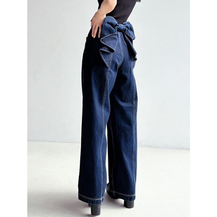 インディゴ | バックリボンデニムパンツ | RESEXXY