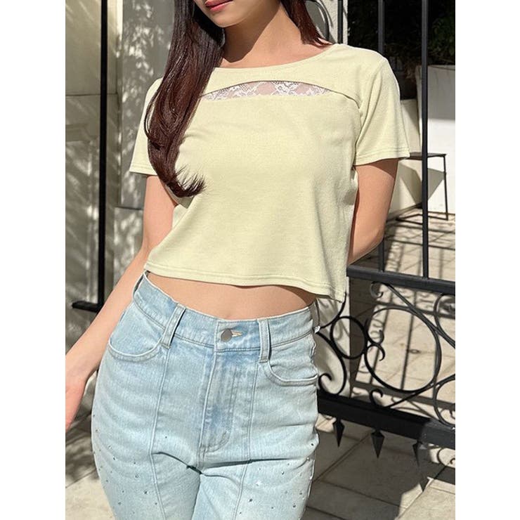 ミントグリーン | ポイントレースTシャツ | RESEXXY