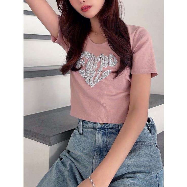 ピンク | ルミナスロゴTシャツ | RESEXXY