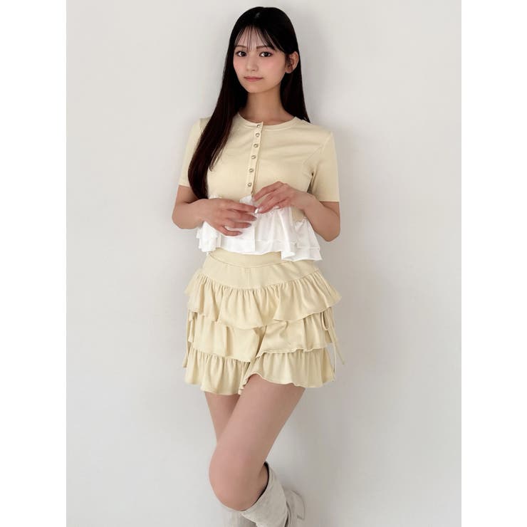 テレコフリルショートパンツ【セットアップ着用可能】 | RESEXXY | 詳細画像10 