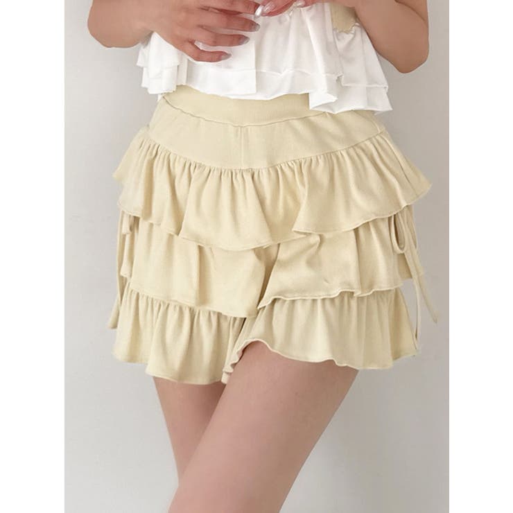 イエロー | テレコフリルショートパンツ【セットアップ着用可能】 | RESEXXY