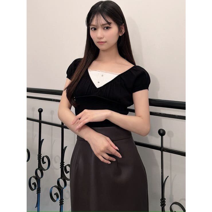 ゴールドボタンニットトップス | RESEXXY | 詳細画像7 