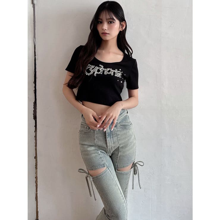 デコラティブクロップドTシャツ | RESEXXY | 詳細画像18 
