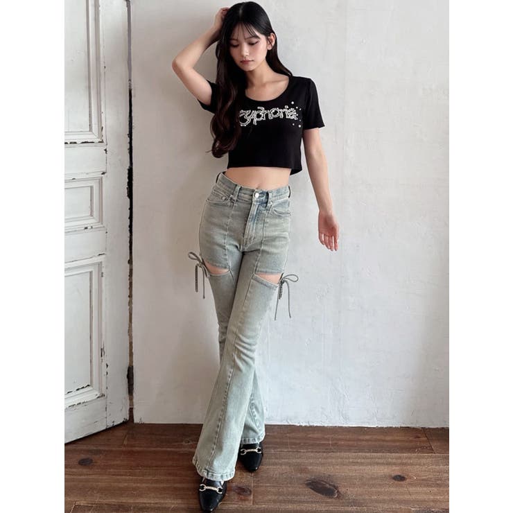 デコラティブクロップドTシャツ | RESEXXY | 詳細画像19 