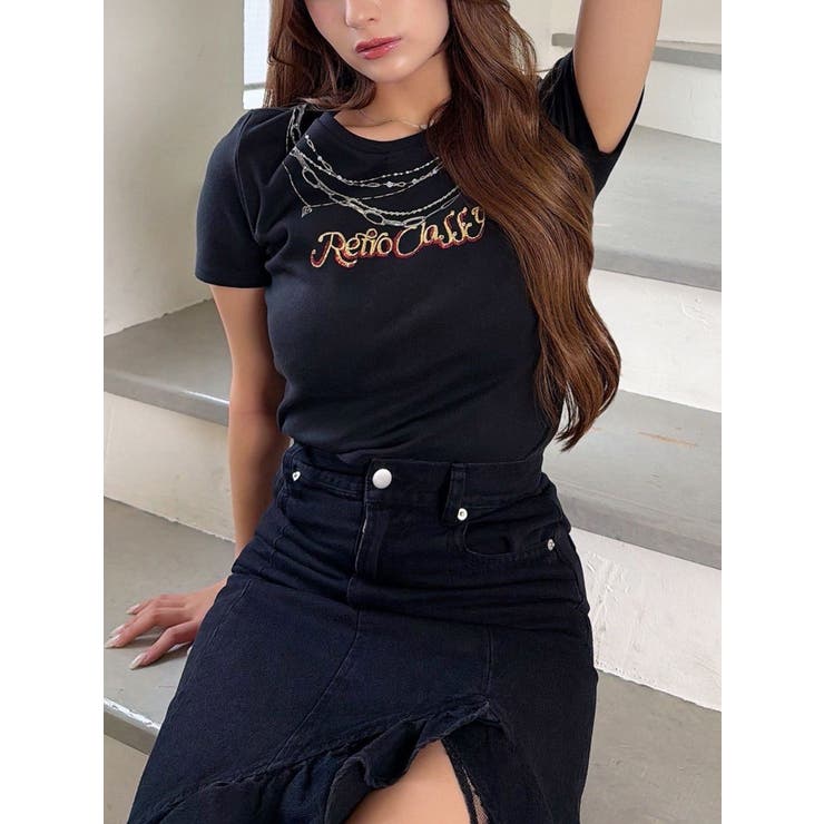 ブラック | デコラティブTシャツ | RESEXXY