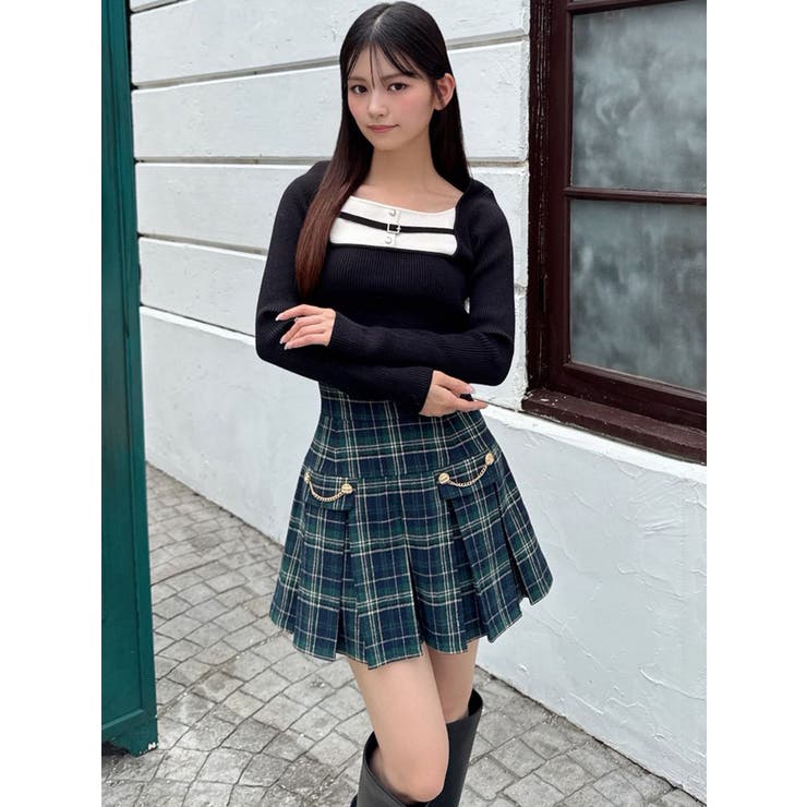 ゴールドポイントプリーツミニスカート | RESEXXY | 詳細画像3 