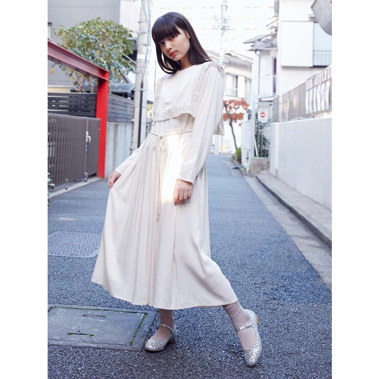レースカラーセーラーワンピース[品番：MKSW0020917]｜merry jenny