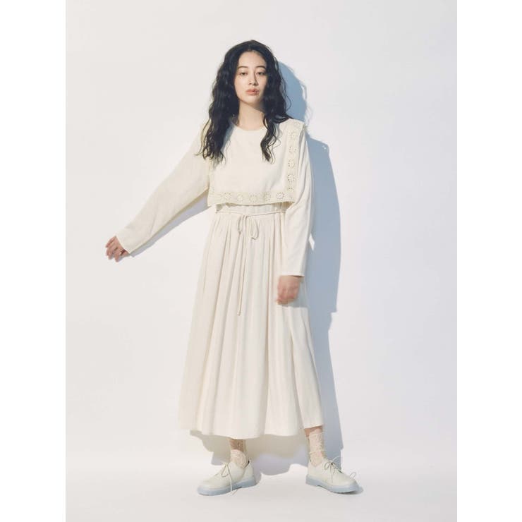 レースカラーセーラーワンピース[品番：MKSW0020917]｜merry jenny