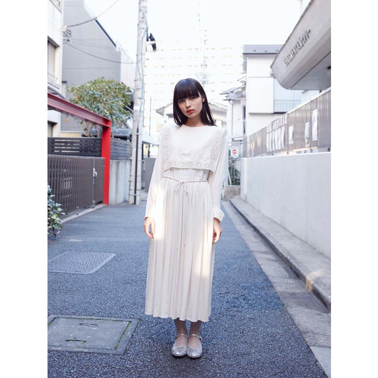 レースカラーセーラーワンピース[品番：MKSW0020917]｜merry jenny