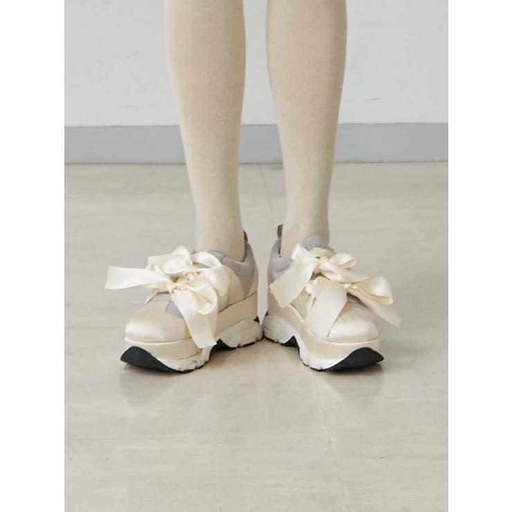 リボンスニーカー[品番：MKSW0020956]｜merry jenny（メリージェ二ー