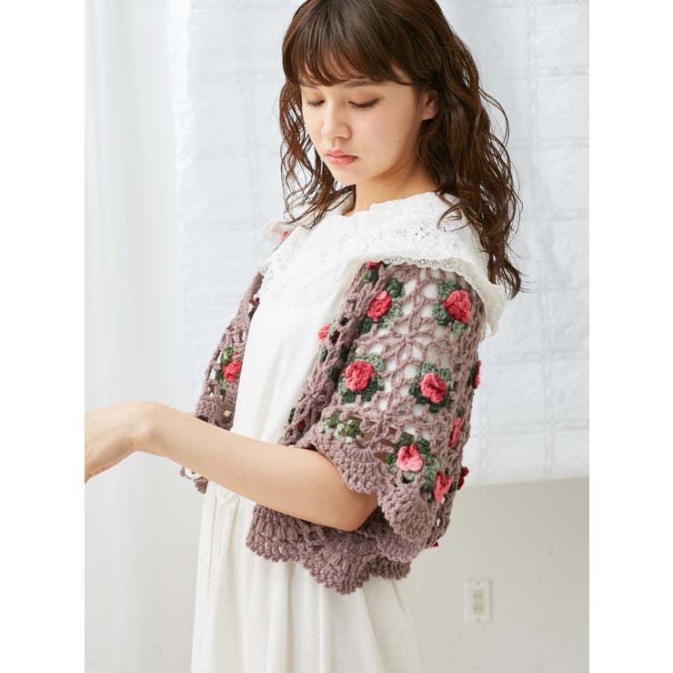 おはないっぱいクロシェカーディガン[品番：MKSW0021123]｜merry jenny