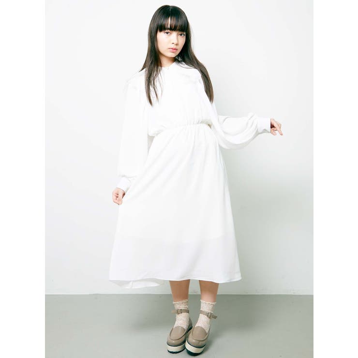 オーガンジーカラーワンピース[品番：MKSW0025113]｜merry jenny