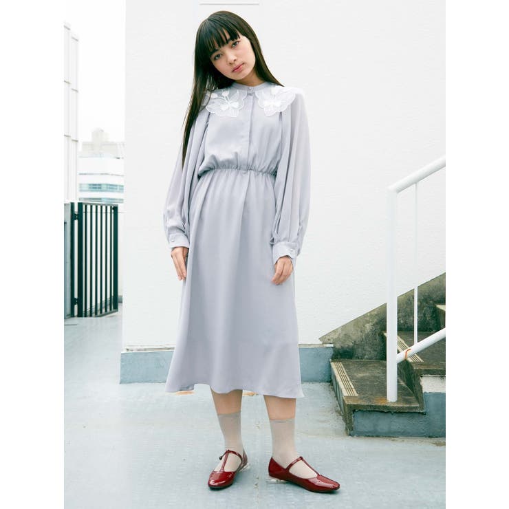 merry jenny サンプル　オーガンジーワンピース オーガンジーカラーワンピース[品番：MKSW0025113]｜merry jenny