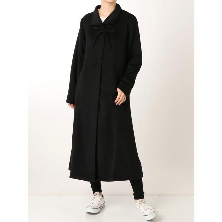 リボンAラインロングコート[品番：MKSW0022866]｜merry jenny  