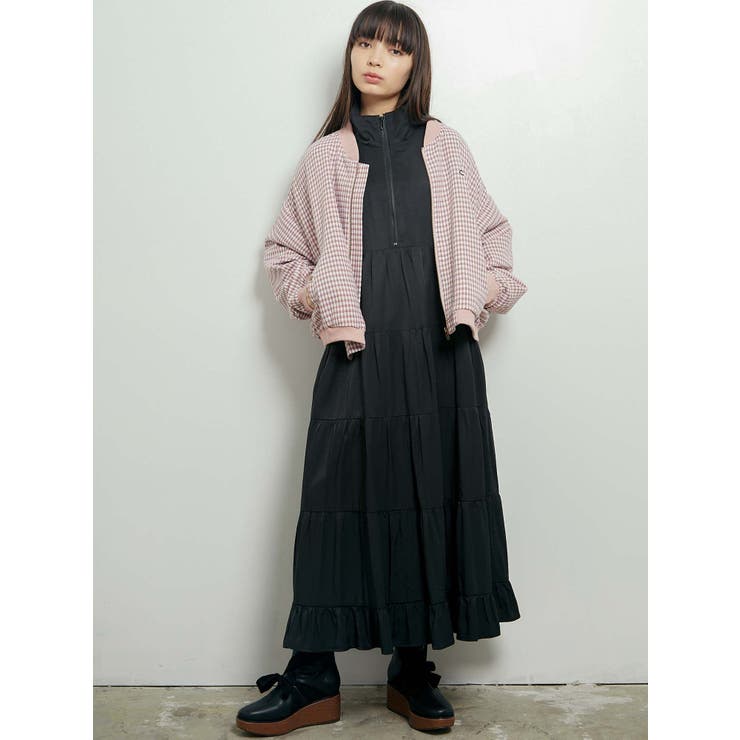 CHIC-ishギンガムブルゾン[品番：MKSW0022867]｜merry jenny