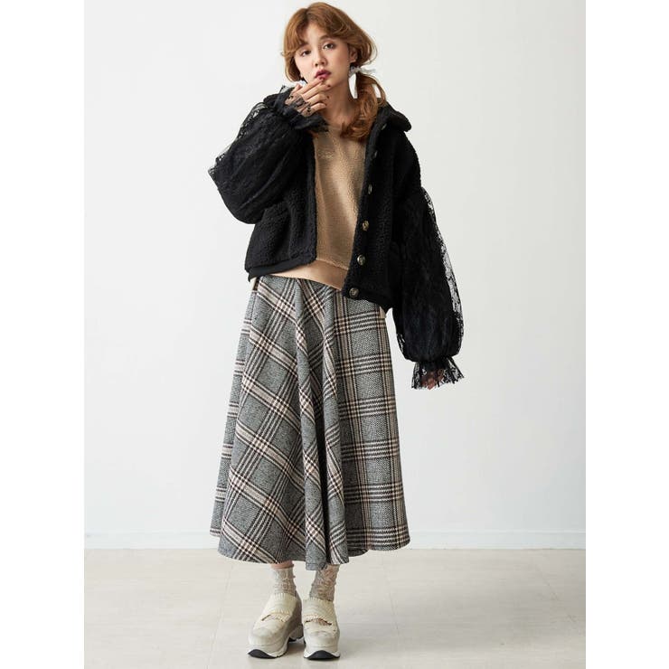 スリーブレースボアジャン[品番：MKSW0025924]｜merry  jenny（メリージェ二ー）のレディースファッション通販｜SHOPLIST（ショップリスト）