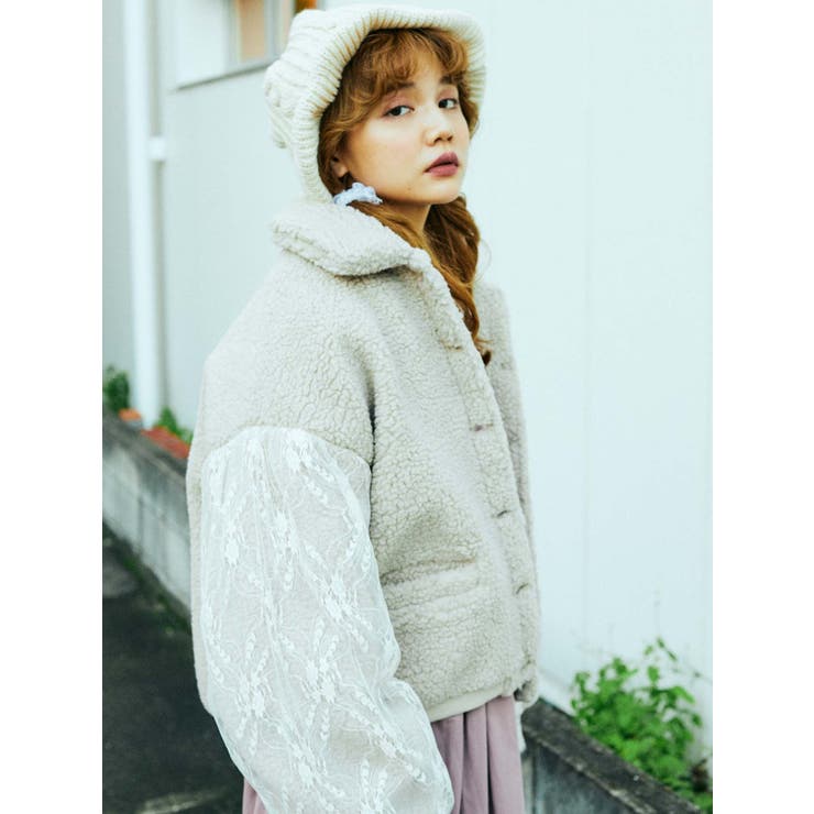 【一部予約！】 スリーブレースボアジャン[品番：MKSW0025924]｜merry jenny（メリージェ二ー）のレディースファッション通販｜SHOPLIST（ショップリスト）  ジャケット・アウター