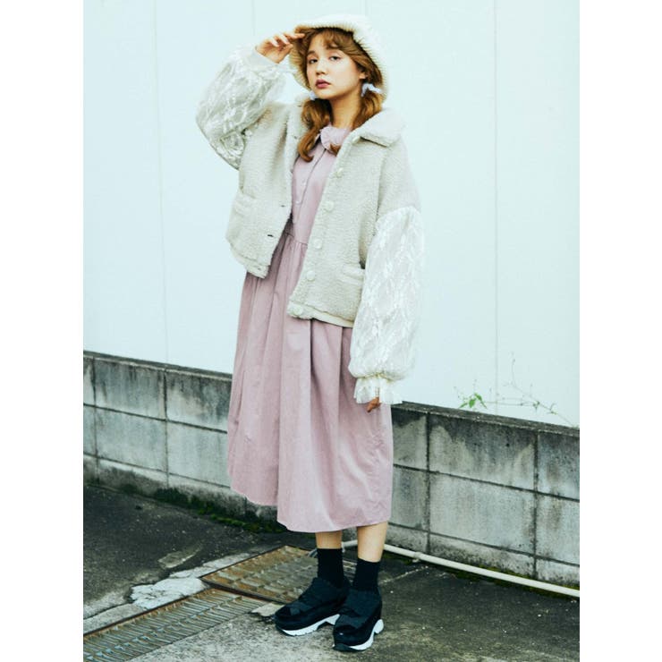 スリーブレースボアジャン[品番：MKSW0025924]｜merry jenny （メリージェ二ー）のレディースファッション通販｜SHOPLIST（ショップリスト）
