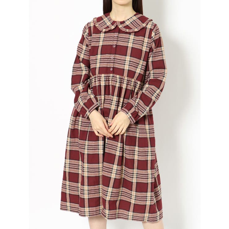 フリルカラーチェックワンピース 品番 Mksw Merry Jenny メリージェ二ー のレディースファッション通販 Shoplist ショップリスト